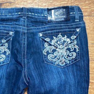 Blue Republic Denim Jeans Size 7 Studs Rhinestones